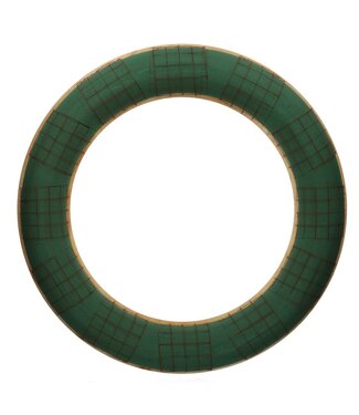 4A Floral Foam Base Wreath with Wood | Colour: Green | Diameter 65 centimetres | Per 2 wreaths