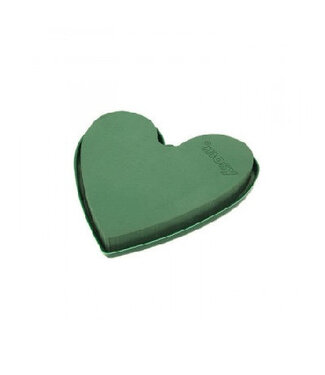 4A Floral Foam Base Heart | Colour: Green | Diameter 20 centimetres | Per 4 hearts