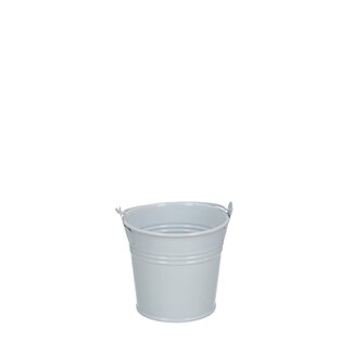 4A Zinc Bucket Flowerpot Plant Pot | Colour: Natural White | Diameter 8 centimetres | Height 7 centimetres | Per 10 buckets