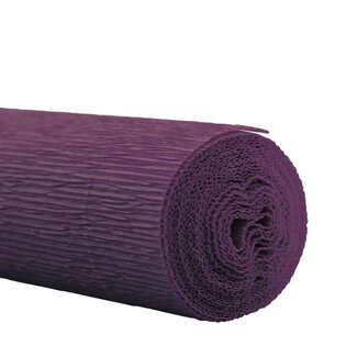 4A Papier op rol Crepepapier | Kleur: Paars | Breedte 50 centimeter | Lengte 2.5 meter | Per 5 rollen