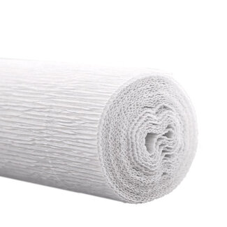 4A Papier en rouleau Papier crépon | Couleur : Blanc Naturel | Largeur 50 centimètres | Longueur 2,5 mètres | Par 5 rouleaux