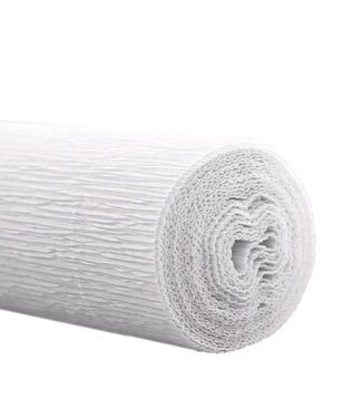 4A Papier auf Rolle Krepppapier | Farbe: Naturweiß | Breite 50 Zentimeter | Länge 2,5 Meter | Pro 5 Rollen