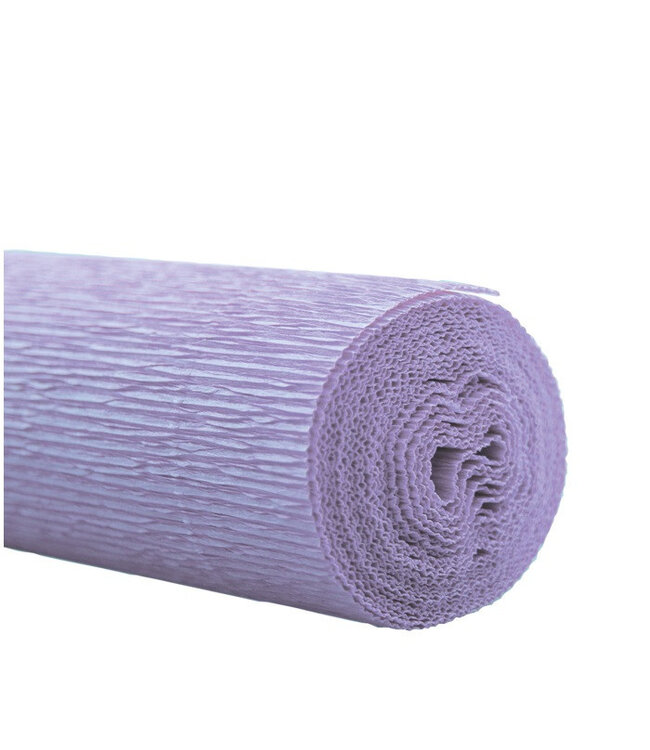 Crepe paper on roll | Colour: Lilac | Width 50 centimetres | Length 2.5 metres | Per 5 rolls
