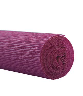 4A Papier en rouleau Papier crépon | Couleur : Fuchsia | Largeur 50 centimètres | Longueur 2,5 mètres | Par 5 rouleaux