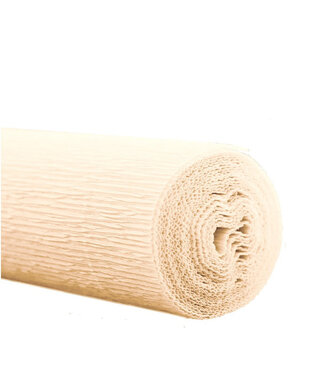 4A Crepe paper on roll | Colour: Champagne | Width 50 centimetres | Length 2.5 metres | Per 5 rolls
