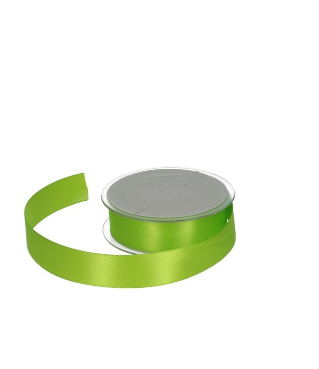 Ruban Satin Vert Pomme | Largeur 25 millimètres | Longueur 25 mètres | À l'unité