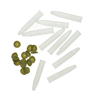 4A Blumengeschäft Anthuriumfläschchen mit Verschluss | Farbe: Transparent | Inhalt 2,4 Kubikzentimeter | Pro 100 Fläschchen