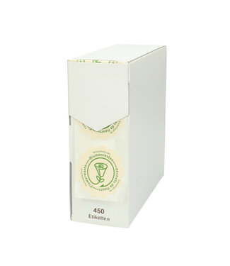 4A Flowerpaper Sticker Label Stickers | Colour: Cream | Diameter 50 millimetres | Per 450 stickers