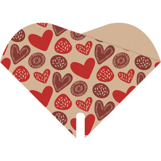 4A Housse à fleurs “Cult” | Couleur : Rouge | Longueur 35 centimètres | Largeur 35 centimètres | Par 50 housses