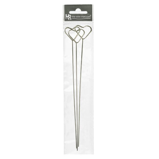 4A Card Holder Heart | Colour: Silver | Length 20 centimetres | Per 3 card holders