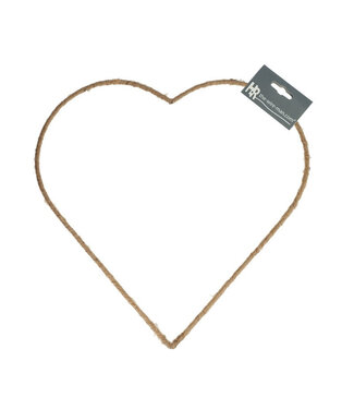 4A Metal Heart Wire Frame | Colour: Brown | Diameter 35 centimetres | Per 10 hearts