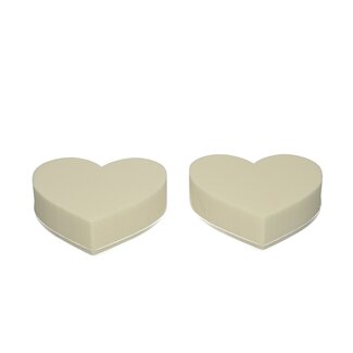 4A Ivory Oasis Colour Heart | Diameter 18 centimetres | Per 2 pieces