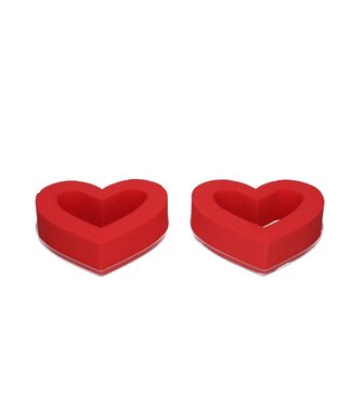 4A Red Oasis Colour Heart open | Diameter 18 centimetres | Per 2 pieces