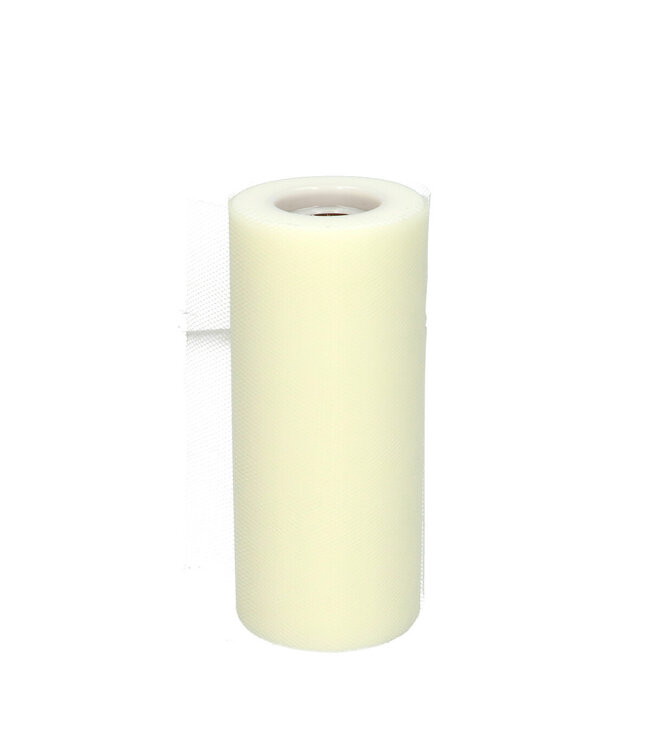 Elfenbeinfarbiges Tüllband | Breite 150 Millimeter | Länge 23 Meter | Pro Stück bestellbar