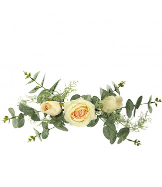 4A Arrangement de Fleurs Artificielles Roses | Couleur : Rose clair | Roses artificielles | Longueur ± 35 centimètres | Largeur ± 9 centimètres | Par 6 arrangements