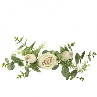 4A Roses Artificial Flower Arrangement | Colour: Cream | Roses artificial flowers | Length ± 35 centimetres | Width ± 9 centimetres | Per 6 arrangements