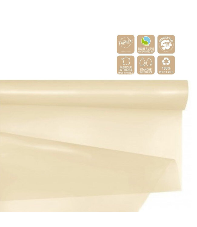 Folie auf Rolle „Cachotier“ | Farbe: Beige | Breite 80 Zentimeter | Länge 40 Meter | Pro Rolle