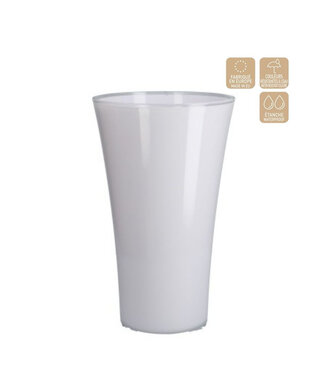 4A Kunststoffvase Fizzy | Farbe: Weiß | Durchmesser 20 Zentimeter | Höhe 35 Zentimeter | Pro Vase