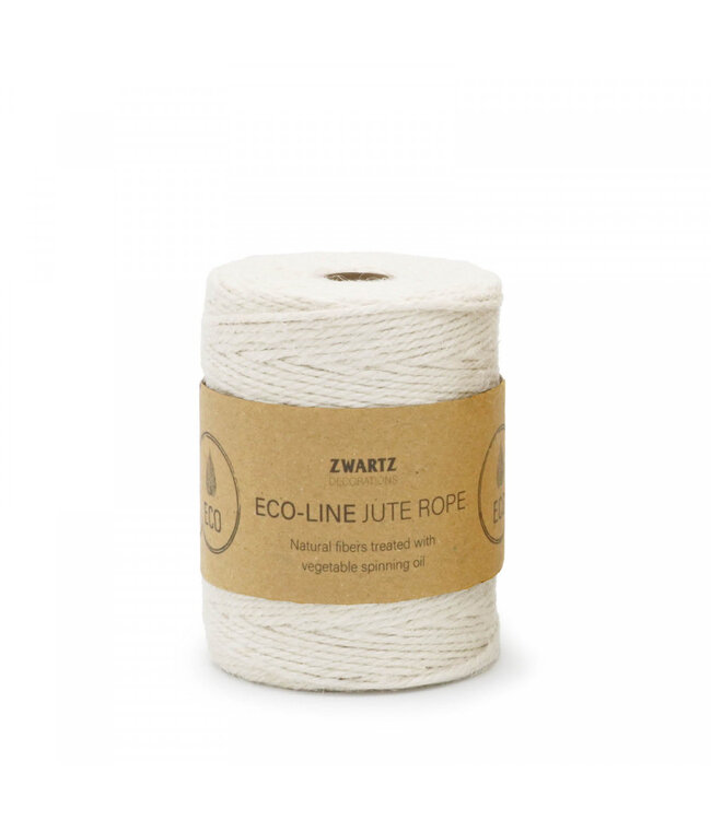 Naturelle fil de jute blanc | Diamètre 3 millimètres | Longueur 160 mètres | À l'unité à commander