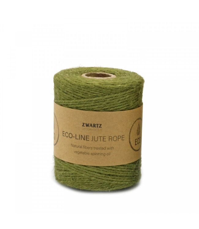 Corde en jute vert olive | Diamètre 3 millimètres | Longueur 160 mètres | Disponible à l'unité