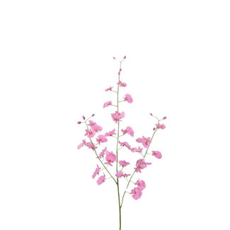 4A Tanzende Dame Orchidee Kunstblume | Farbe: Rosa | Oncidium Kunstblumen | Länge ± 80 Zentimeter | Pro 6 Kunstblumen