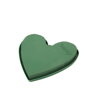 4A Floral Foam Base Heart | Colour: Green | Diameter 30 centimetres | Per 2 hearts