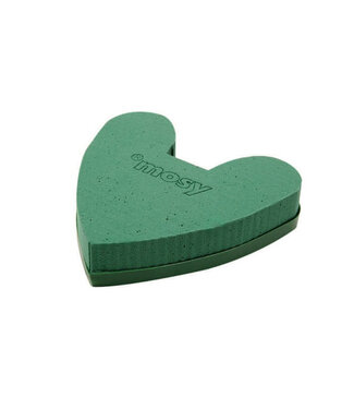 4A Steekschuim Basis Hart | Kleur: Groen | Diameter 15 centimeter | Per 4 harten