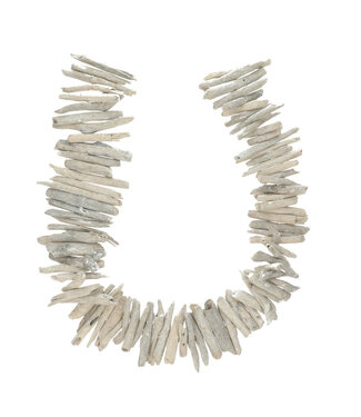 4A Getrocknete Treibholz-Girlande | Garland Driftwood | Farbe: Naturweiß | Trockendekoration | Länge 100 Zentimeter | Pro Stück