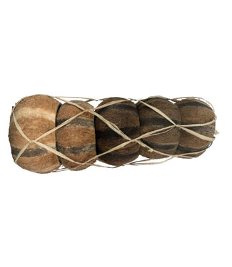 4A Dried Striped Coconut | Colour: Brown | Dried Decoration | Length ± 13 centimetres | Per 5 pieces