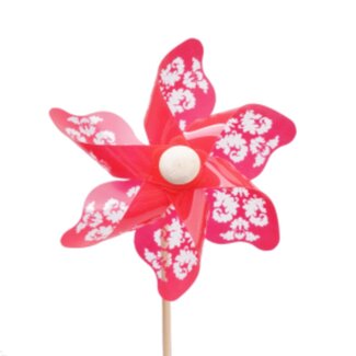 4A Windmolen Bijsteker “Jazz” | Kleur: Rood | Diameter 9 centimeter | Lengte bijsteker ± 50 centimeter | Per 25 bijstekers