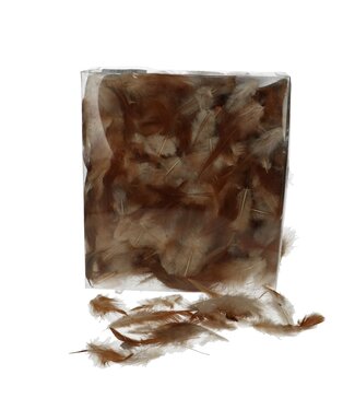 4A Haan Veren | Kleur: Bruin | Gewicht 45 gram | Per zakje veren