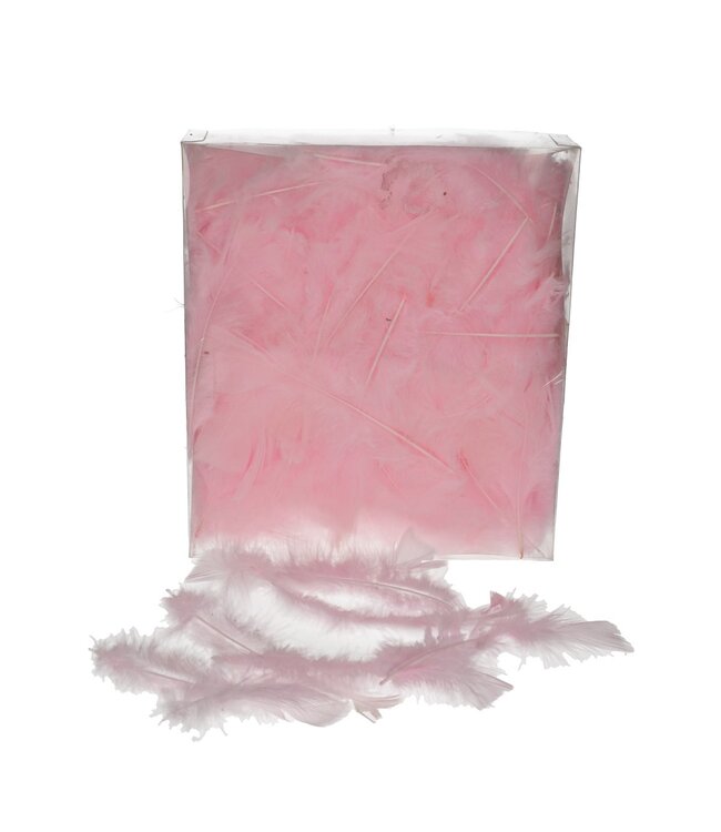 Plumes de dinde | Couleur : Rose | Poids 45 grammes | Par sachet de plumes