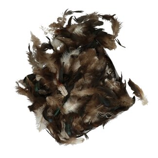 4A Haan Veren | Kleur: Bruin Wit | Gewicht 45 gram | Per zakje veren