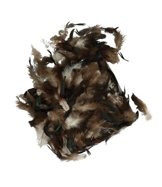 4A Rooster Feathers | Colour: Brown White | Weight 45 grams | Per bag of feathers