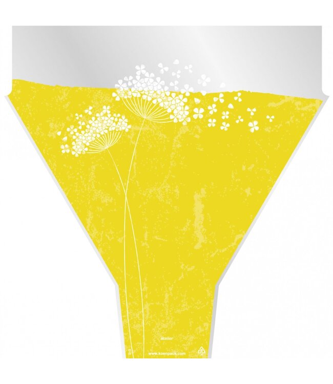 Covers Flower Wishes | Colour: Yellow | Length 50 centimetres | Width 35 centimetres | Height 10 centimetres | Per 50 covers