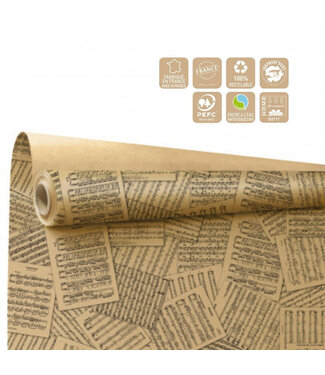 4A Papier op rol “Recital” | Kleur: Zwart | Breedte 80 centimeter | Lengte 40 meter | Per rol