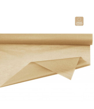 4A Papier de soie en rouleau | Couleur : Taupe | Largeur 75 centimètres | Longueur 50 mètres | 28 grammes/m2 | Par rouleau