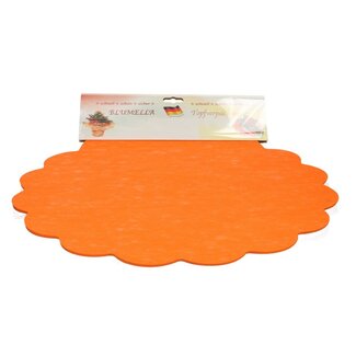 4A Textile Blumella non tissé | Couleur : Orange | Diamètre 44 centimètres | Par 25 pièces