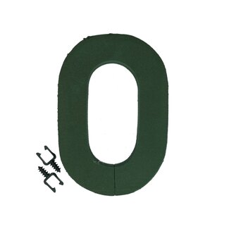 4A Grüner Oasis-Steckschaum Zahl 0 | Höhe 31 Zentimeter | Pro Stück