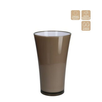 4A Kunststoffvase Fizzy | Farbe: Grau | Durchmesser 16 Zentimeter | Höhe 27 Zentimeter | Pro Vase