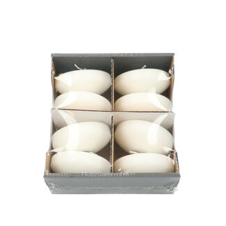 4A Floating candle | Colour: Natural White | Diameter 8 centimetres | Per 8 candles