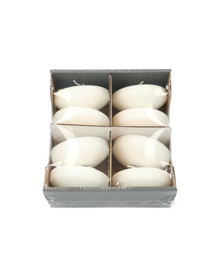 4A Bougie flottante | Couleur : Blanc Naturel | Diamètre 8 centimètres | Par 8 bougies