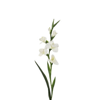 4A Gladiolus Artificial Flower | Colour: Natural White | Length ± 97 centimetres | Per 4 artificial flowers