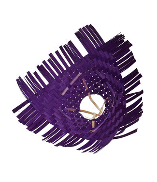 4A Porte-bouquet en Bambou Tressé | Couleur : Violet | Diamètre 30 centimètres | Par 6 porte-bouquets