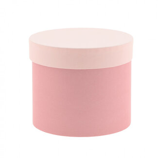 4A Support de bouquet en carton “Boîte à chapeaux” | Couleur : Rose | Diamètre 15 centimètres | Hauteur 13 centimètres | Par 6 supports de bouquet