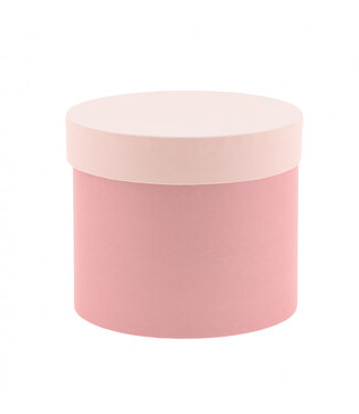 4A Support de bouquet en carton “Boîte à chapeaux” | Couleur : Rose | Diamètre 15 centimètres | Hauteur 13 centimètres | Par 6 supports de bouquet