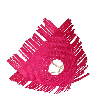 4A Bamboo Woven Bouquet Holder | Colour: Cerise | Diameter 30 centimetres | Per 6 bouquet holders