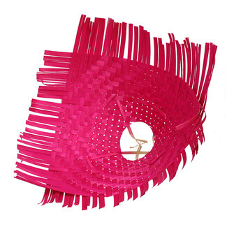 4A Bamboo Woven Bouquet Holder | Colour: Cerise | Diameter 34 centimetres | Per 6 bouquet holders