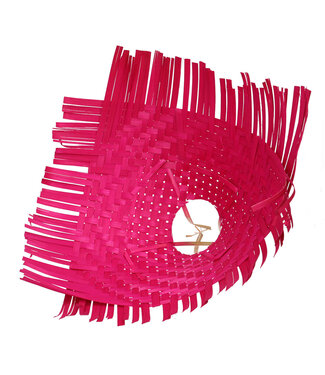 4A Porte-bouquet en bambou tressé | Couleur : Cerise | Diamètre 34 centimètres | Par 6 porte-bouquets