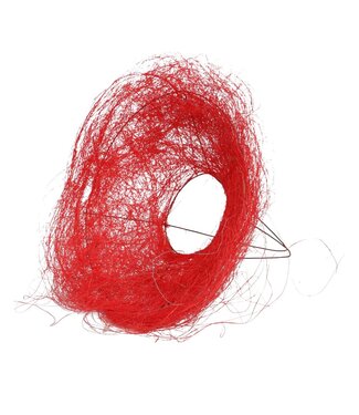 4A Bouquet Holder Sisal | Colour: Red | Diameter 20 centimetres | Per 10 bouquet holders